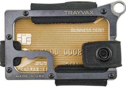 Trayvax Contour Minimalist Wallet Tactical Armor Steel Front Pocket RFID, Raw, Medium