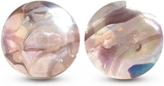2 PCS Jellyfish Glass Balls With Pink Swirls To Decorate Home, Office, And Other Rooms – Beautiful Marble Balls Made Of Strong Glass - Fairy Tale Soap Bubble Glass Balls