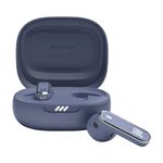 JBL Live Flex Earphones, In Ear Bluetooth Earphones with 40 hours of Battery Life, Noise Cancelling and Water Resistant, in Blue