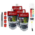 TireJect Off-Road Tubeless Tire Sealant Kit: Fix a Flat Tire & Prevent Flat Tires, Seal Punctures Leaks Dry Rot Thorns Nails Screws, tire repair slime, puncture tire sealer (40oz, 4-Tire Value Pack)