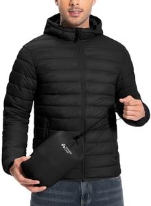 Pioneer Camp Mens Lightweight Packable Puffer Jacket Hooded Insulated Thermal Puffy Winter Jackets for Running Travel