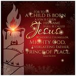 Christian Christmas cards, pack of 10 - Jesus, Mighty God, Christmas cards pack with Bible verse - Isaiah 9:6 inside these religious Christmas cards, by Just Cards Direct