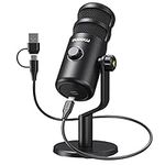 USB Microphone for PC, MAONO Dynamic Recording Microphone with Gain Knob, Plug & Play, Metal Structure, Voice-Isolating Technology, Cardioid Studio Mic for Podcast, Streaming, Home Studio-PD100U