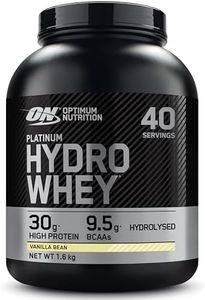 Optimum Nutrition Platinum Suero Hydro, Aislado de Proteína de Suero de Leche Hidrolizada en Polvo con Aminoácidos Esenciales, Glutamina y BCAA, Sabor Vainilla, 40 Porciones, 1,6 kg