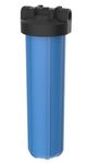 Pentair Pentek 150234 Big Blue Filter Housing, 1" NPT #20 Whole House Heavy Duty Water Filter Housing with High-Flow Polypropylene (HFPP) Cap, 20-Inch, Black/Blue