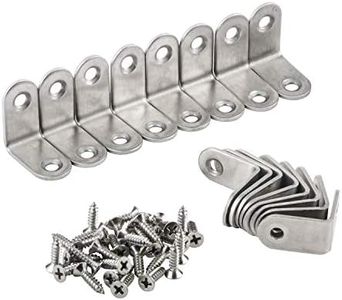 16 Packs L Bracket 30 x 30mm Corner Braces,YMAISS Stainless Steel Joint Right Angle Shelf Support Bracket with Screws