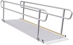 KOLOTOOL 10FT Aluminum Wheelchair Ramp for Home with Handrails, 1300 lb Cap