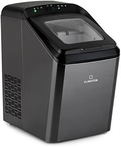 Klarstein Machine a Glacons pour la Maison, Capacité de 2,9L, Fabrique Rapidement Jusqu'à 15kg de Glacons en 2 Tailles Différentes, Machine à Glaçons, Ice Maker avec Commandes Tactiles, Autonettoyante