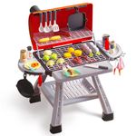 cute stone Kids BBQ Grill Playset, Toy Kitchen Set with Smoking Toy Barbecue Grill, Toy Kitchen Accessories, Indoor/Outdoor Interactive Pretend Play Toys for Boys Girls, 23.6" H