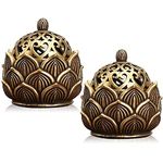 Misazy Joss Stick Holder 2 Pcs Incense Holders for Sticks, Incense Stick Holder, Incense Cone Holder, Lotus Flower Incense Cone Burner for Home Office Tea House Decoration, 4.4 * 3.1cm