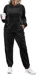 IN'VOLAND Womens Plus Size Tracksuit Set Velour 2 Piece Joggers Pullover Sweatshirt and Sweatpants Outfit 4X