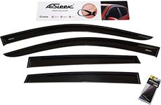 AirSleek Window Deflectors Rain Guards 2015-2019 Ford F150 F250 F350 Super Crew Cab Shatterproof F-150 F-250 F-350 Side Door Wind Deflectors Tape-On Mount