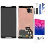 NuFix LCD Replacement for Google Pixel 2 XL 6.0" Screen Glass LCD Display Touch Digitizer Assembly with Adhesive and Tools Pixel 2 XL G011C Black