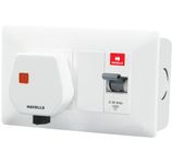 Havells DBOXx MCB Protected Socket PVC Plastic Base Model (White)