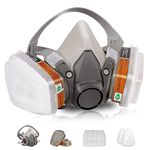 Crobat 7 in 1 Half Face Gas Mask Facepiece Spray Painting Respirator Safety Suit