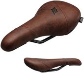 Title MTB JS1 Bike Saddle – Performance Mountain Bike Seat for Dirt Jumps, Slopestyle & Downhill – Grippy, Lightweight Saddle for Freeride, Enduro & Street (Dark Brown)