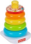 Fisher-Price Plastic Original Rock-a-Stack - Classic stacking toy with 5 colorful rings to grasp, shake, and stack ( Multicolor )