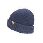 SEALSKINZ | Bacton | Unisex Waterproof Cold Weather Roll Cuff Beanie Hat | Everyday Use & Outdoor Activity | Three-Layer Insulation Technology | Microfleece LiningNavy Blue, S/M