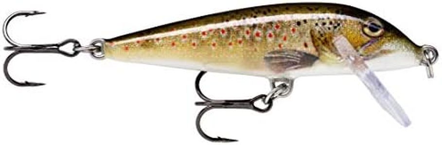 Rapala CountDown Lure with Two No. 5 Hooks, 2.1-3 m Swimming Depth, 9 cm Size, Live Brown Trout