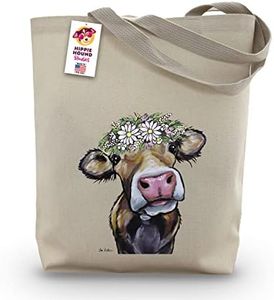 Cow Tote Bag - Daisy Cow with Flower Crown Tote -Cow Gifts for Women - Cute Cow Tote direct from Artist
