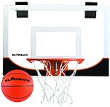 Silverback 18" Over the Door Mini Basketball Hoop Set with Shatterproof Backboard Perfect for Home or Office