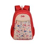 Genie Dasher Backpack for Women - 3 compartments, Stylish and Trendy College Backpacks for Girls, Water Resistant and Lightweight Bags , Easy to Carry Backpacks for Women. Latest collection (Pink)