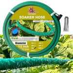 Cercis Chinensis Soaker Hose 1/2inchx 75ft,Green Rubber Hose Water Saving up to 70%,Durable Flexible Soaker Hose that irrigation for Patio Lawn,Trees,Vegetables and Flowers. …