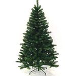 Classic Artificial Realistic Natural Branches Pine Christmas Tree Xmas Green-Unlit 4FT, 5FT, 6FT,7FT (Green, 4ft with metal stand)