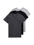 POLO RALPH LAUREN Men's Classic Fit Crewneck Shirt (3 Pack), Andover Heather/Madison Heather/Black, Medium