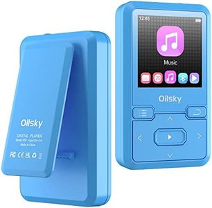 32GB MP3 Player with Upgrade Bluetooth 5.0, HiFi Lossless Music Player, FM Radio, Vioce Recorder, Portable MP3 Player for Walking Running, Support up to 128GB (Blue)