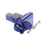 5" Blue Cast Iron Heavy Duty Swivel Bench Table Engineer Vise Workshop Clamp Milling Metalworking Vice