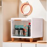 Kuber Industries 1 Unit Modular Cabinet Storage Organizer | Foldable Kids Wardrobe for Cloth | Space-Saving Snacks Closet/Cupboard & Plastic Almirah for Cloth | Transparent