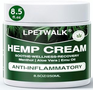 LPETWALK 8.5 oz Hemp Cream Maximum Strength - Natural Instant Hemp Cream with Hemp, Arnica, Turmeric - All-Natural Formula