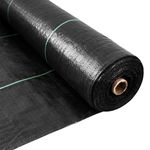EXTRAEASY Weed Barrier Fabric 3.2oz Heavy Duty - 3ft x 300ft Landscape Fabric | Easy Install & Rugged Plastic Ground Cover Weed Barrier with UV Protection for Gardens, Landscaping Fabric