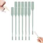 2-in-1 Nasal Hair Cutter, 360° Rotating Double Sided Nose Hair Removal Tool Mini Noses Hairs Removers Tools Nose Hair Clipper with Ear Picker for Women and Men (Green, 12pcs)