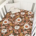 Retro Spring Wildflowers Baby Crib 