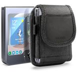 Encased Flip Phone Belt Holder - Designed for Samsung Galaxy Z Flip-5 and Z Flip-6, (Ultra Durable) Ballistic Nylon Holster with Steel Clip (Case Compatible Pouch)