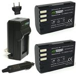 Wasabi Power KIT-BTR-DLI90-LCH-DLI90-01 Battery (2-Pack) and Charger for Pentax D-LI90 and Pentax 645D, 645Z, K-01, K-3, K-5, K-5 II, K-5 IIs, K-7