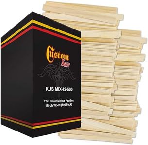 Custom Shop Craft and Paint Sticks - (Pack of 500 Sticks) 12" Inch Premium Grade Wood Stirrers/Paddles - Use for Wood Crafts -to Mix Epoxy Resin or Paint -Garden Sign Posts