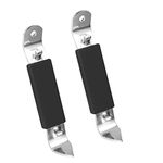 SAVITA 2pcs Magnetic Bottle Openers, Can Tapper Magnetic Stainless Steel Can Opener Manual Bottle Punch Opener for Beer Bottles Cans Beverages (Black)