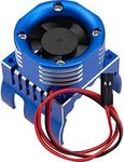 Vgoohobby RC Car Motor Heatsink w/ 21000 RPM Cooling Fan Aluminum Engine Motor Heat Sink Radiator Fit 42mm 4274 4268 Motors Compatible with Axial SCX10 Tamiya Arrma 1/8 1/10 RC Buggy Cars (Blue)