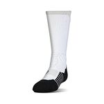 Under Armour Boy's UA Drive Basketball Crew (Big Kid) Graphite/White Socks Youth LG (7-9 Big Kid Shoe)