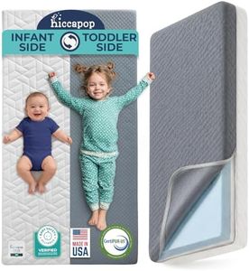 hiccapop Baby Crib Mattress - Safe, Non-Toxic, Waterproof - Dual Sided w/Firm Side for Babies & Soft Memory Foam Side for Toddlers - Memory Foam Crib Mattress - Toddler Bed Mattress - Baby Mattress