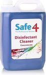 Safe4 Professional Disinfectant Concentrate - Enhanced Formulation,UK Manufactured,for Effective Virus & Bacteria Protection in Professional & Animal Care Settings (5L, Freshmint)