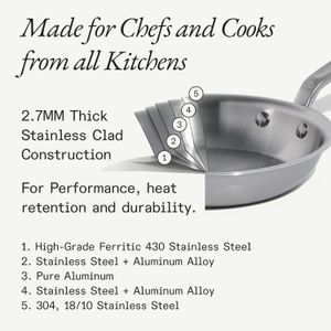 Made In 10-Inch Stainless Steel Frying Pan – Professional Cookware