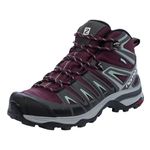 Salomon X Ultra Pioneer Mid ClimaSalomon Waterproof Women's Hiking Shoes, All Weather, Secure Foothold, and Stable and Cushioned, Wine Tasting, 6