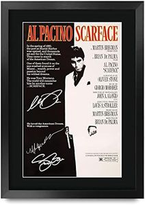 HWC Trading Scarface A3 Enmarcado Regalo De Visualización De Fotos De Impresión De Imagen Impresa Autógrafo Firmado Por Al Pacino Steven Bauer Michelle Pfeiffer Los Aficionados Al Cine