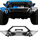 OEDRO Front Bumper Compatible with 2018-2024 Jeep Wrangler JL & Unlimited JLU (2/4 Doors) 2020-2024 Gladiator JT, Full Width Off Road Bumper w/D-Rings & Winch Plate Mounting & Paintable Armor