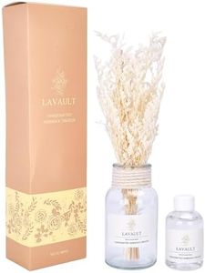 Lavault Flower Reed Diffuser Set for Home, Office, Living Room, Bedroom - Fragrance Gift Set - Bathroom Diffusers - Farmhouse Rustic Decor - Room Aroma Fresheners - French Block Scent