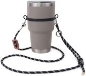 Single Handed Strong Crossbody Water Bottle Holder with Strap - Compatible with Stanley Tumbler, Simple Modern